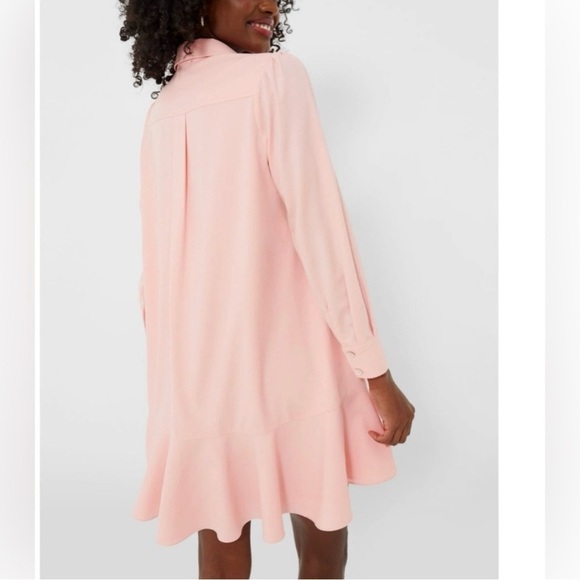 TUCKERNUCK Crepe Callahan Shirt Dress in Peach Size XL NWT - Picture 8 of 14